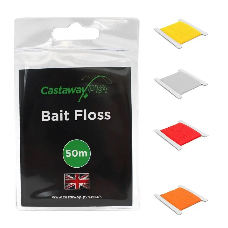 Soldes CASTAWAY PVA BAIT FLOSS FLUORESCENT PINK 50 M