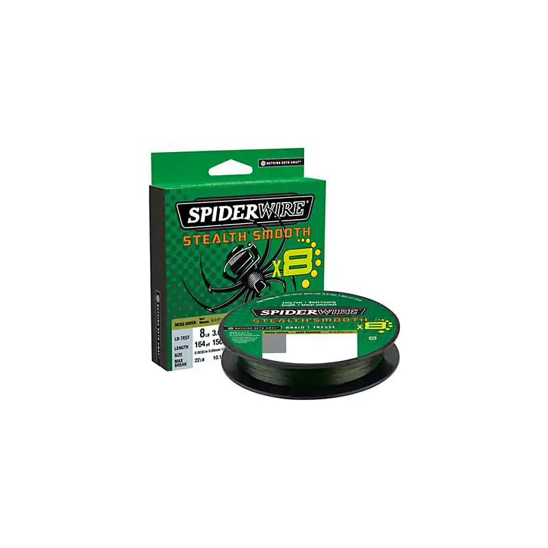 TRESSE SPIDERWIRE STEALTH SMOOTH 8X 0.15 MM 16.50 KG 300 M MOSS GREEN Promotion