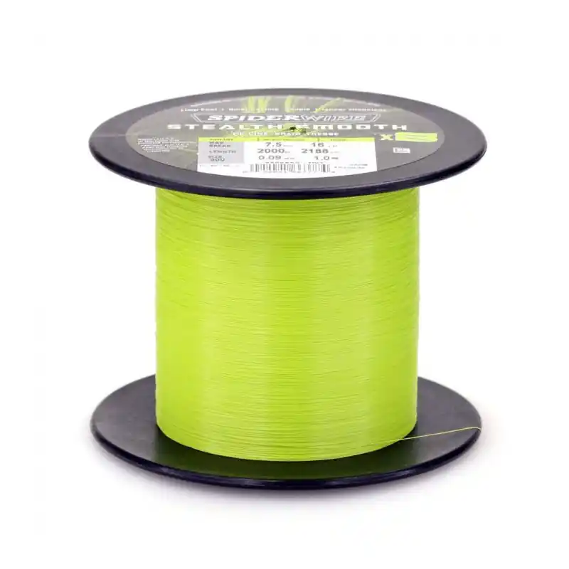 Prix Réduit SPIDERWIRE TRESSE STEALTH SMOOTH 0.19 MM 18.0 KG 2000 M HI-VIS YELLOW