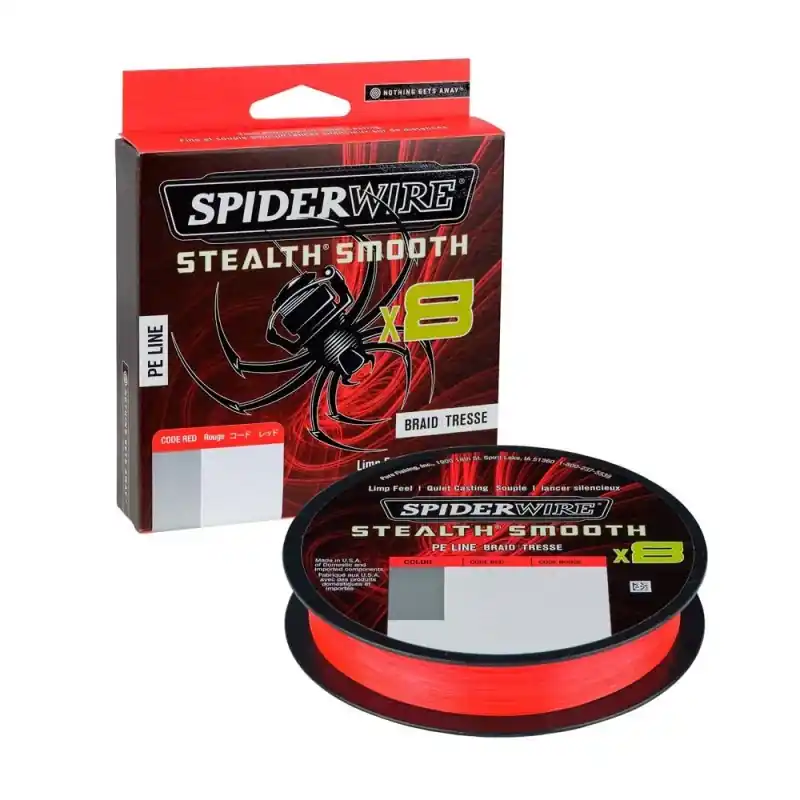 Meilleur Prix TRESSE SPIDERWIRE STEALTH SMOOTH ROUGE X8 0.15 MM 16.5 KG 300 M
