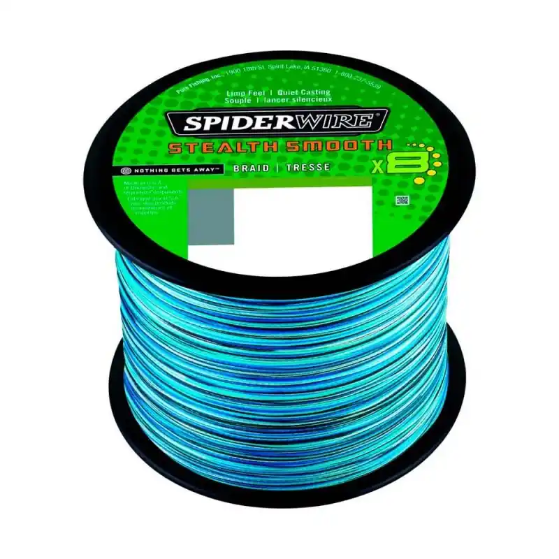 SPIDERWIRE TRESSE STEALTH SMOOTH X8 0.19 MM 2000 M 18.0 KG CAMO BLEU Populaire