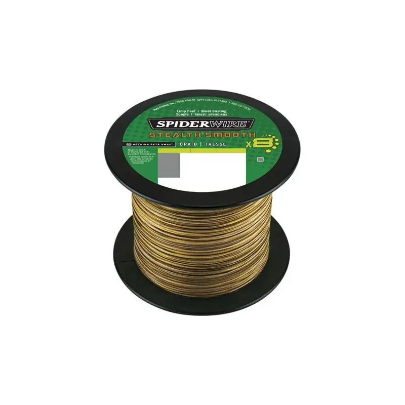 SPIDERWIRE TRESSE STEALTH SMOOTH X8 0.23 MM 2000 M 23.6 KG CAMO Prix Promo