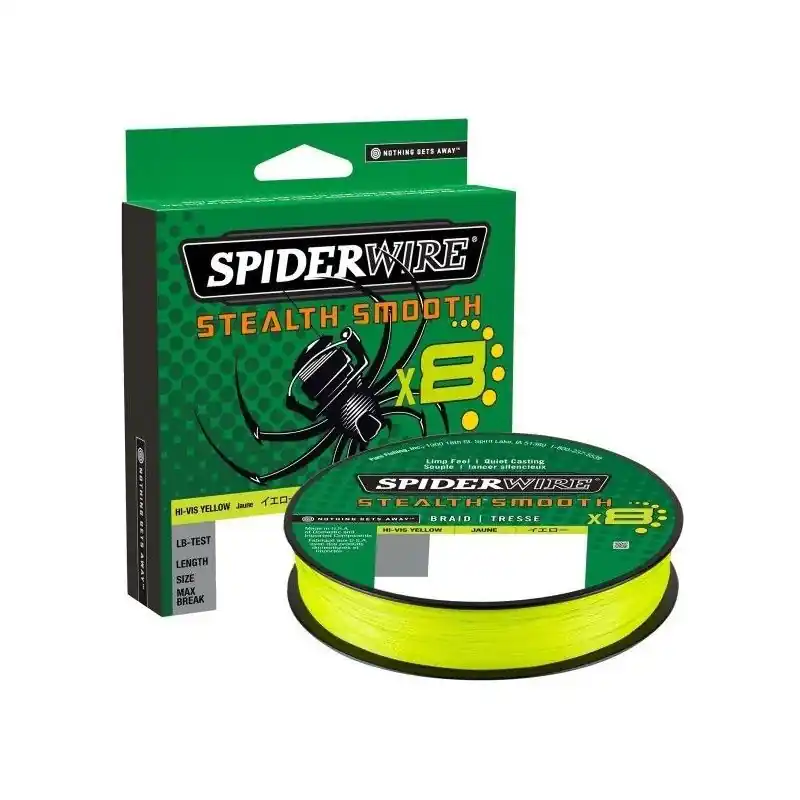 Acheter Direct TRESSE YELLOW SPIDERWIRE STEALTH SMOOTH X8 0.23 MM 300 M 23.6 kg