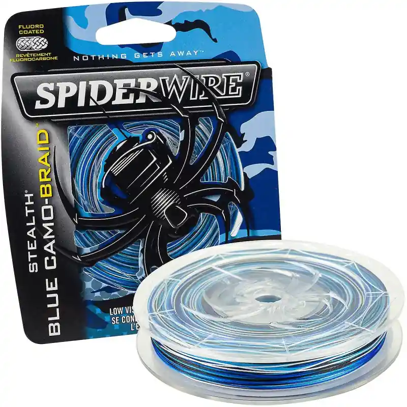 Achat Immédiat TRESSE SPIDERWIRE STEALTH SMOOTH 8X 0.23 MM 300 M BLEU CAMOUFLAGE