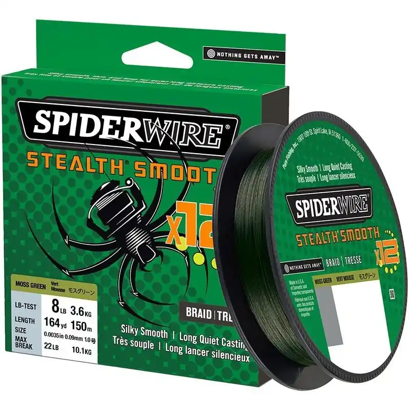 Réduction SPIDERWIRE STEALTH SMOOTH MOSS GREEN / VANISH 150 M 0.13 MM + 45 M 0.40 MM