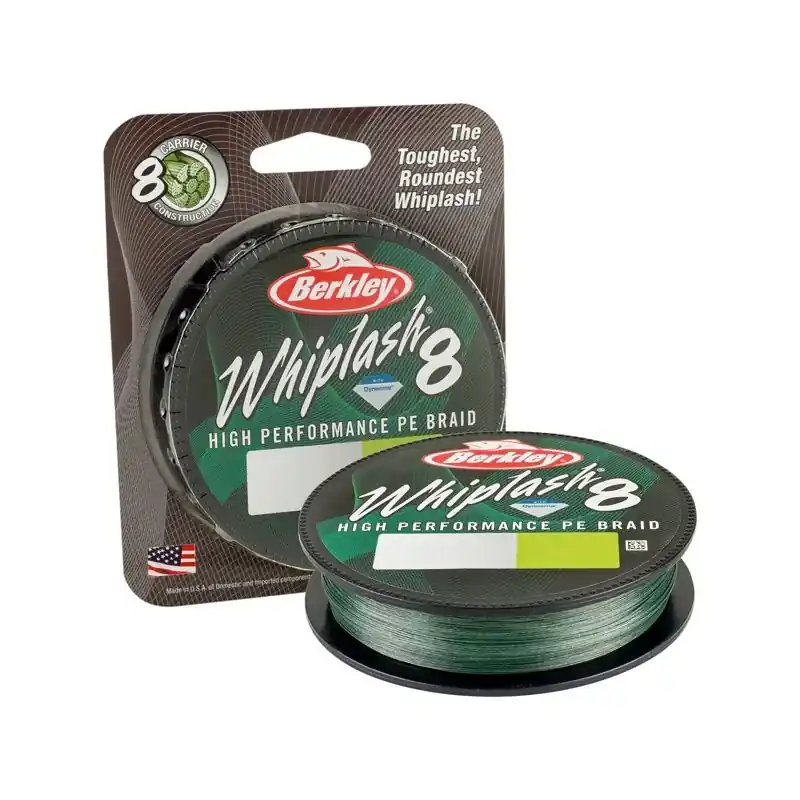 BERKLEY WHIPLASH 8 0.20 MM 300 M 27.7 KG VERT MOUSSE Achat Immédiat