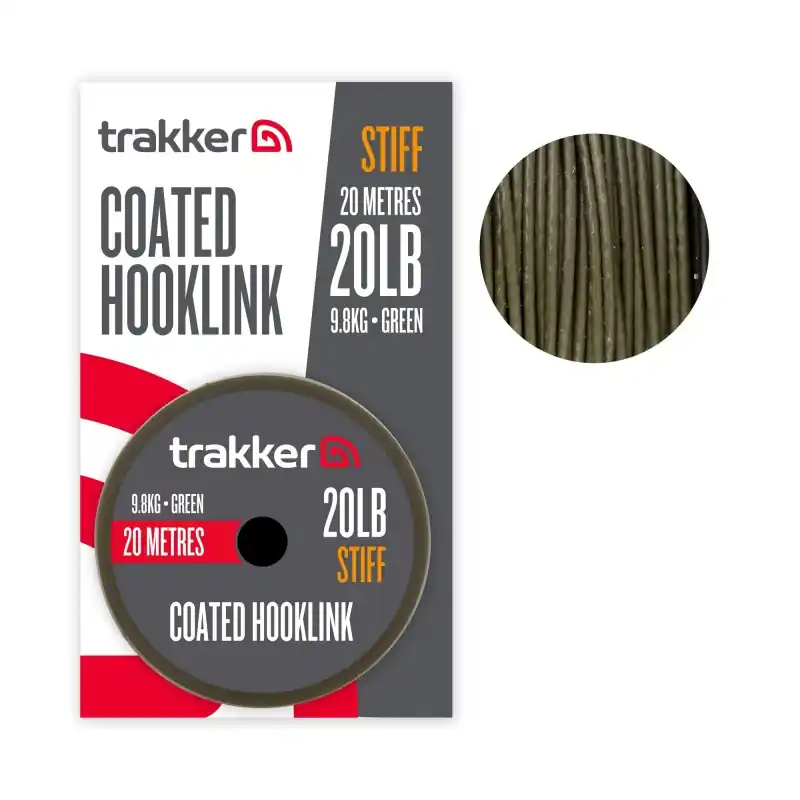 Acheter Direct Trakker Stiff Coated Hooklink (20lb)(9.8kg)(20m)