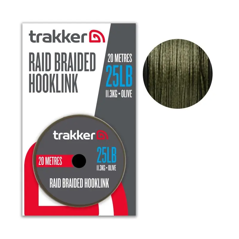 Trakker Raid Braided Hooklink (35lb)(15.9kg)(20m) Offre Spéciale