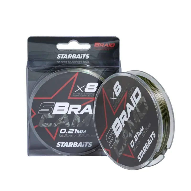 Starbaits S Braid Camo X8 0.23 mm 16.5 kg 300 m Haute Qualité
