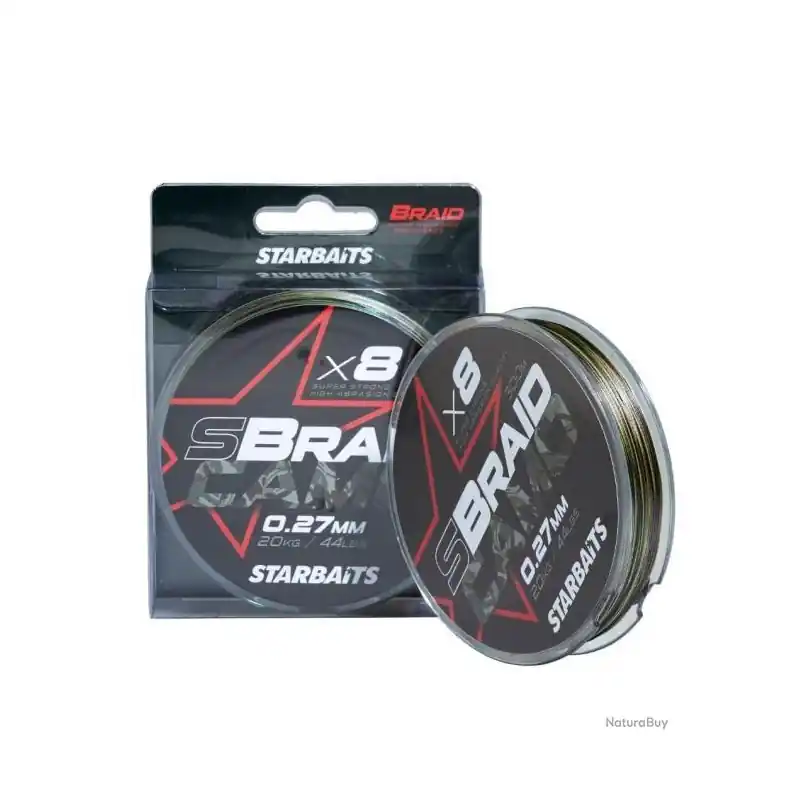 Livraison Express Starbaits S Braid Camo X8 0.23 mm 14.2 kg 600 m