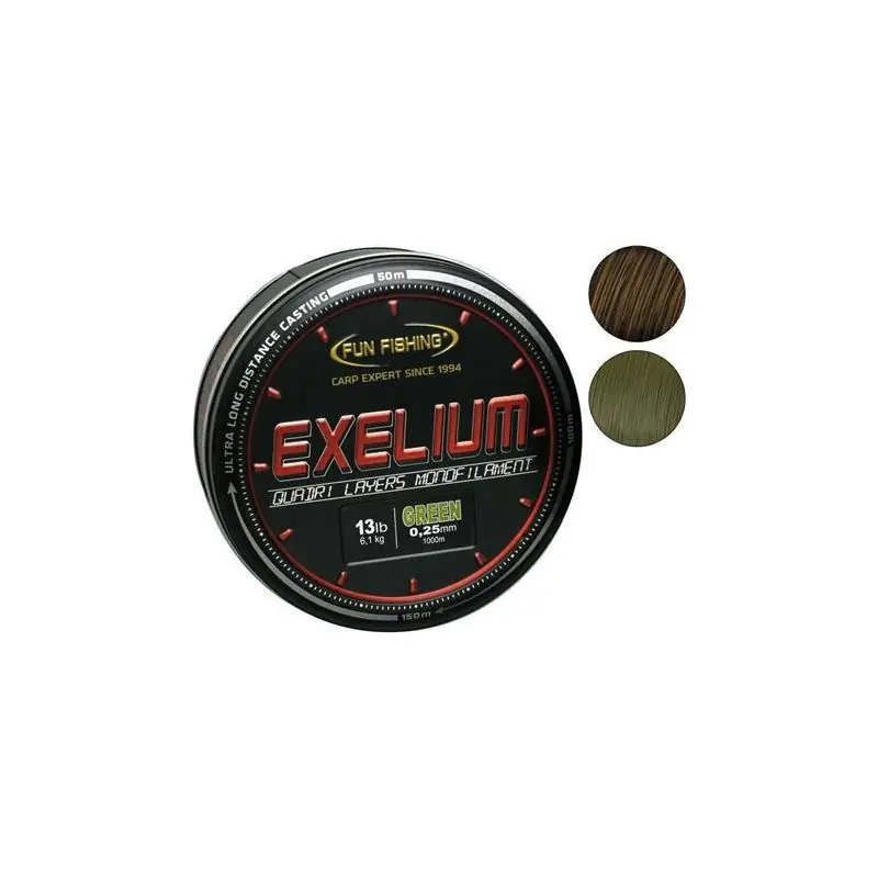 NYLON EXELIUM GREEN 0.35 MM 10.5KG 1000 M Commander Maintenant