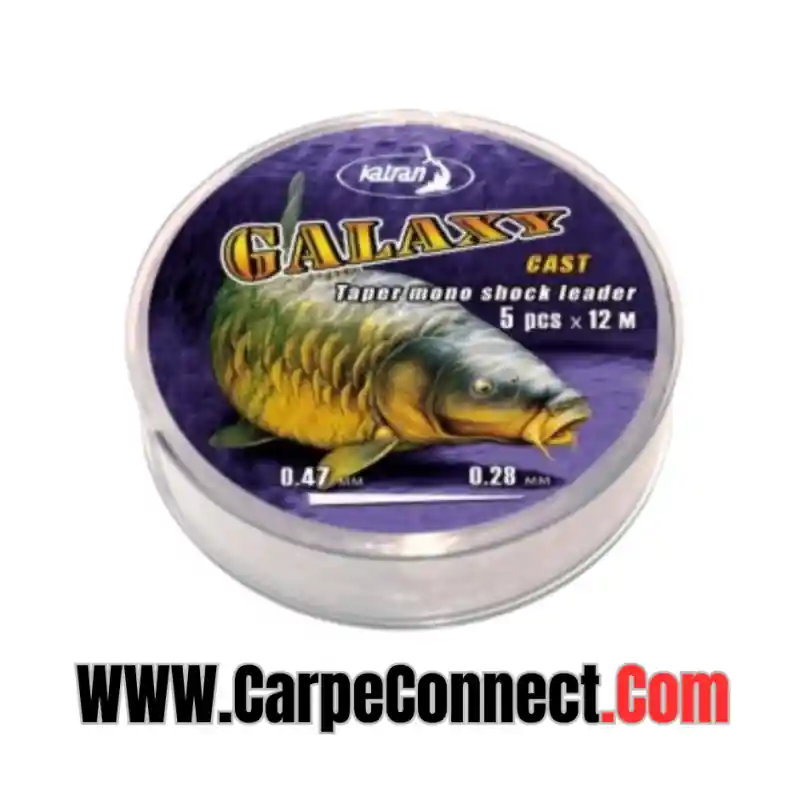 Nouvel Arrivage KATRAN TAPER MONO SHOCK LEADER GALAXY CAST 0.28-0.47 MM 5 PCS 12 M