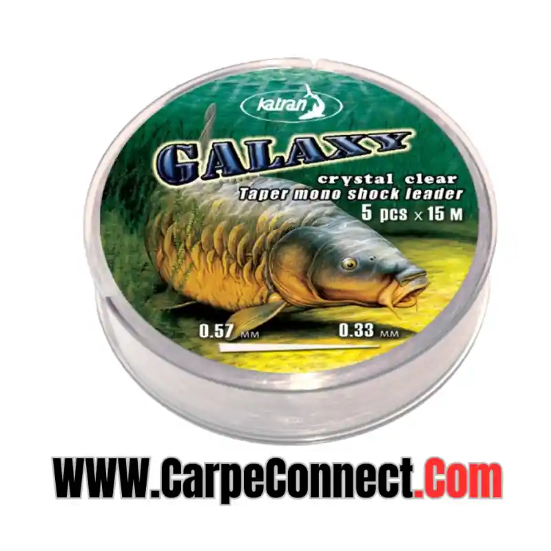 Dernière Chance KATRAN TAPERED MONO SHOCK LEADER GALAXY 0.30-0.57 MM 5 PCS 15 M