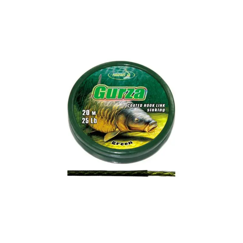 KATRAN GURZA COATED BRAIDED HOOK LINKS 25 LBS 20 M Certifié