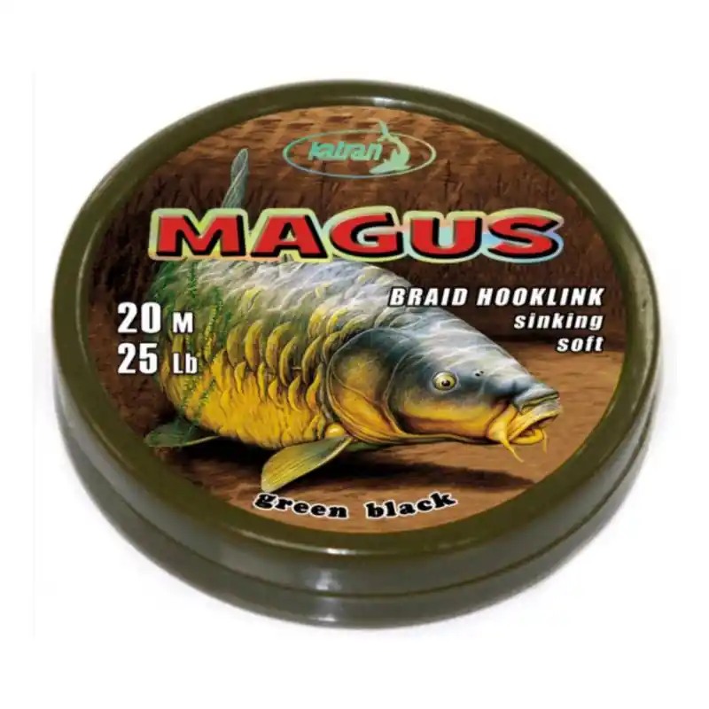 KATRAN BRAIDED HOOK LINKS MAGUS 25 LBS 20 M GREEN BLACK Marque