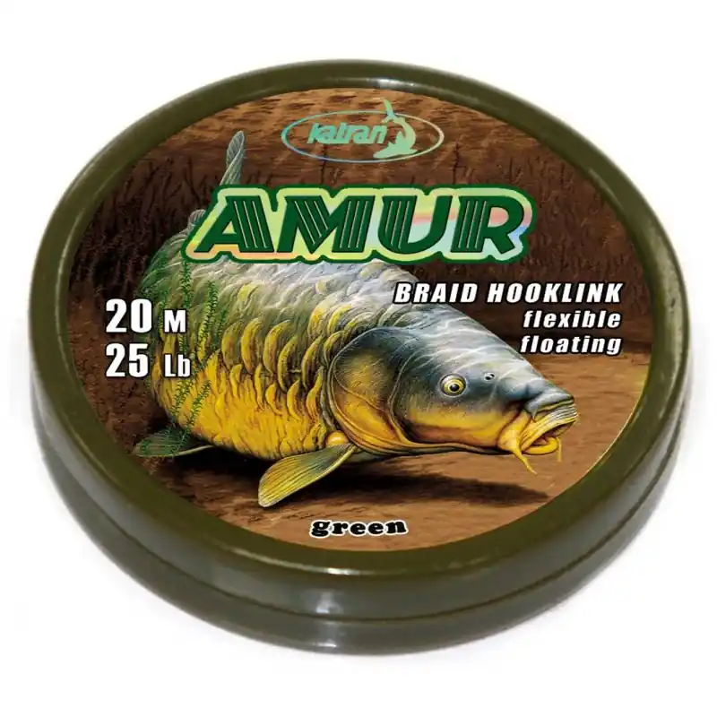 Affaire À Saisir KATRAN BRAIDED HOOK LINKS AMUR 25 LBS 20 M GREEN