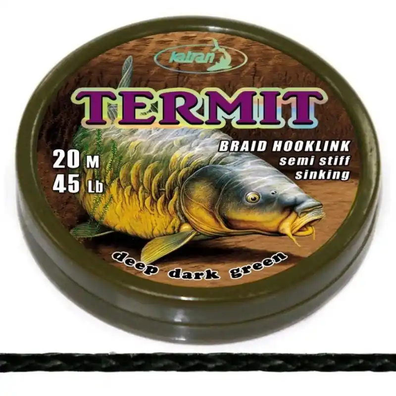 Dernier Modèle KATRAN BRAIDED LINKS TERMIT 25 LBS 20 M DEEP DARK GREEN
