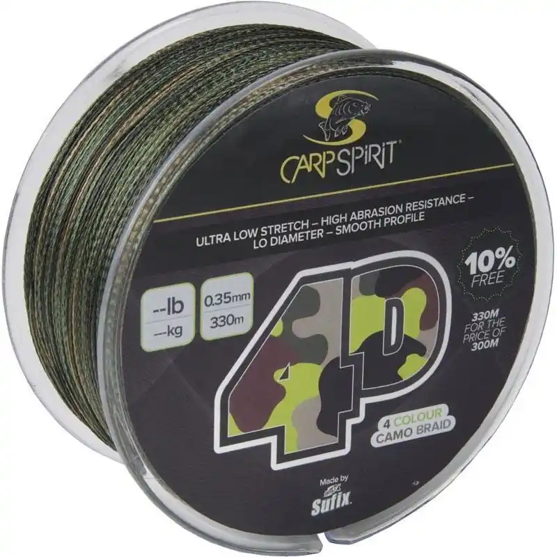 Prix Choc CARPSPIRIT TRESSE 4D CAMO BRAID 0.26 MM 15KG 300 M