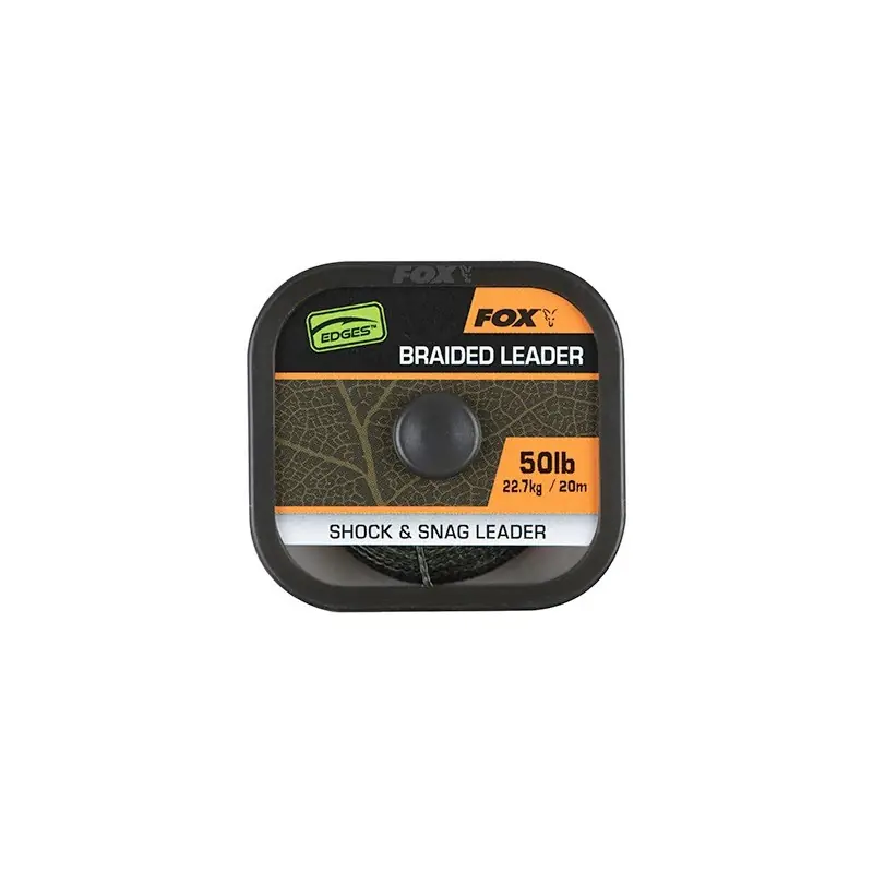 Commande En Gros Fox Edges Naturals Braided Leader x20m 50lb/22.7kg
