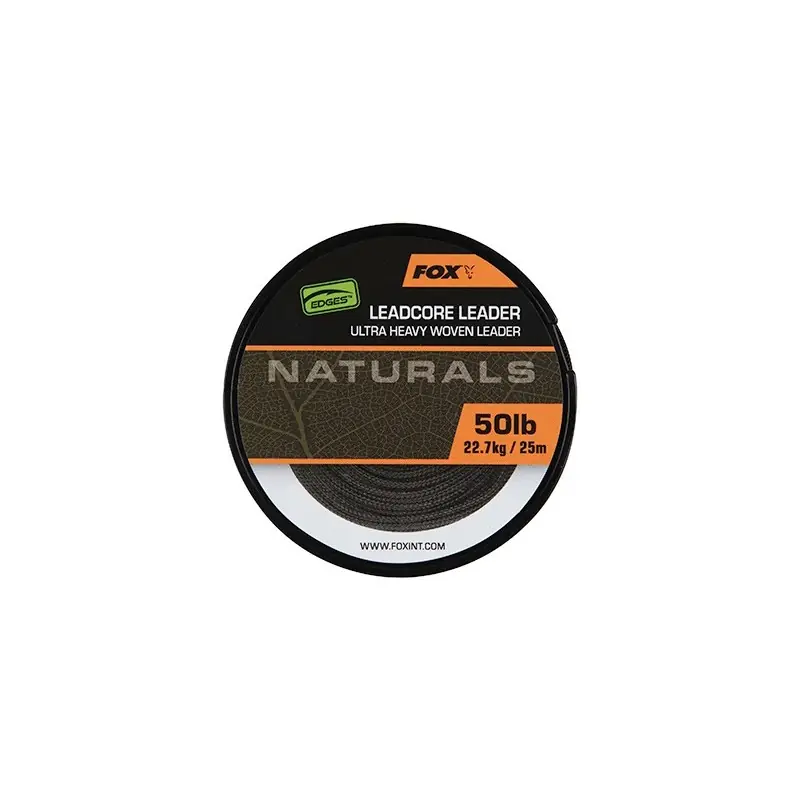 Solde Fox Edges Naturals Leadcore 25m 50lb/22.7kg