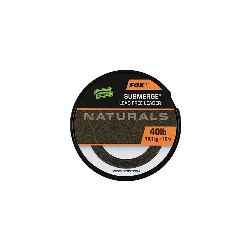 Fox Edges Naturals Submerge Leader x10m 40lb/18.1kg Affaire À Saisir