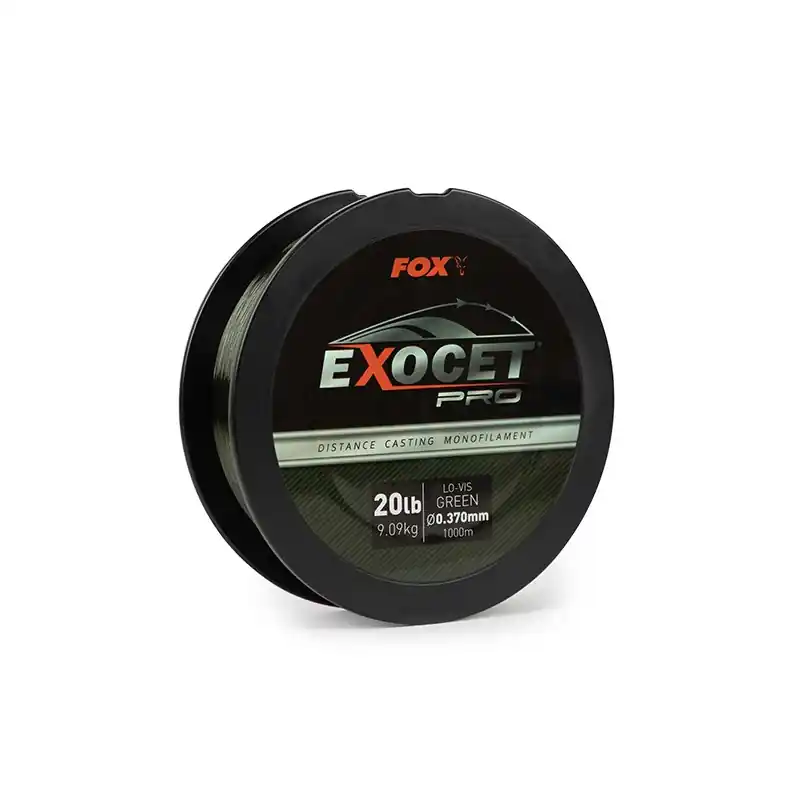 Fox Exocet Pro Mono (Lo-vis Green) 0.370mm 20bs/9.09kgs 1000m Populaire