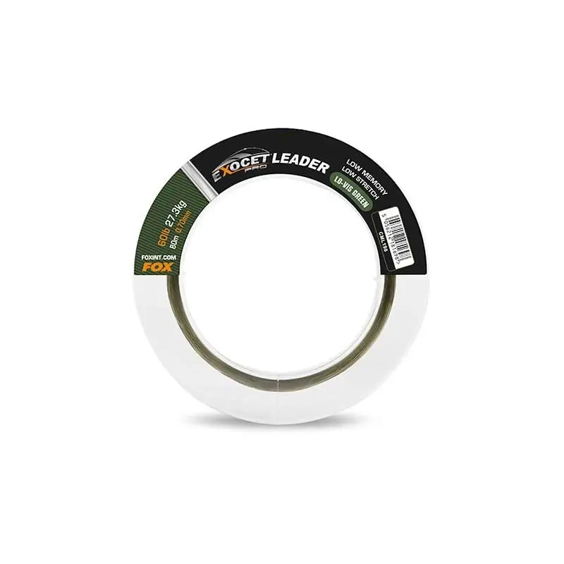Fox Exocet Pro (Low vis green) Leader 60lb/27.3kg 0.70mm x 80m Acheter Direct