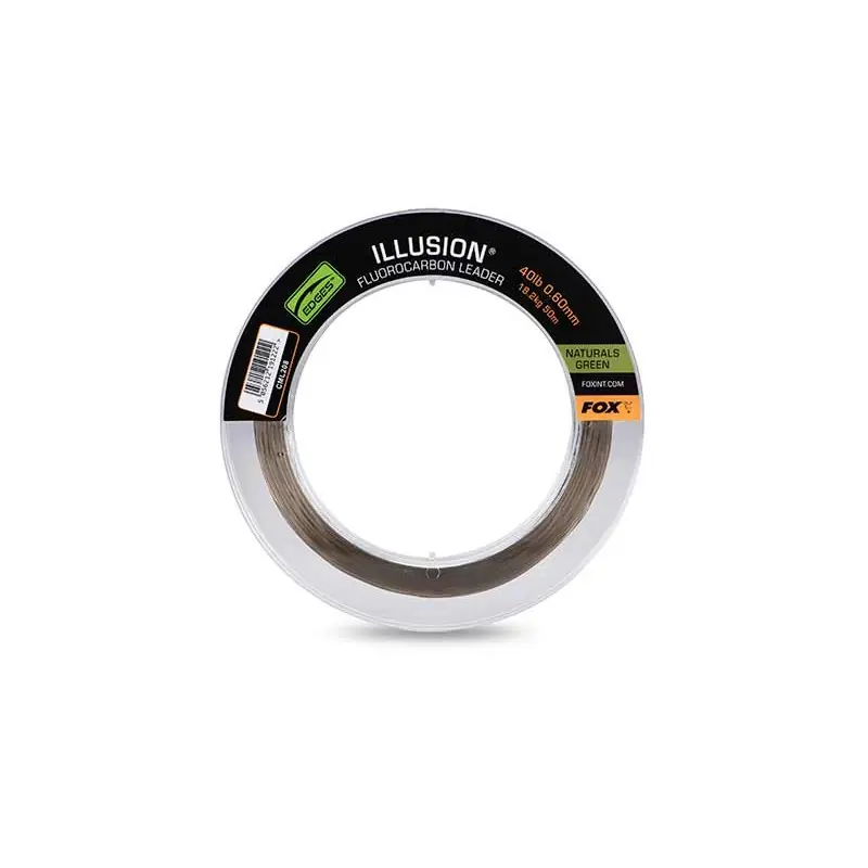 Remise Fox Illusion Fluorocarbon Leader 40lb/18.2kg 0.60mm x 50m - Naturals Green