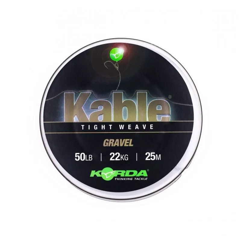 Korda Kable Tight Weave 25 m Gravel 50lbs 22kg Offre Spéciale