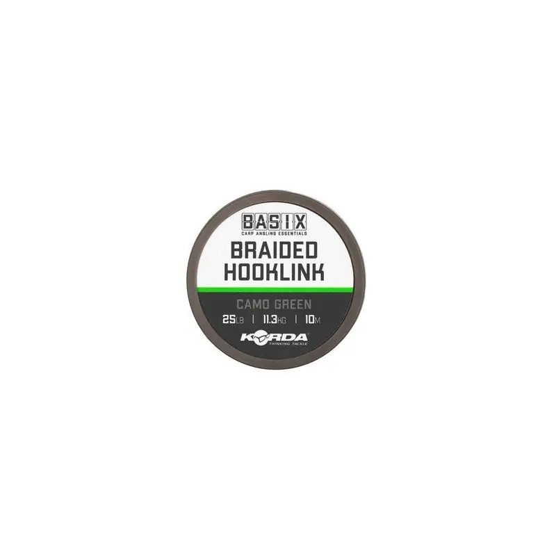 Commander Vite Korda Basix Braided Hooklink 25lb 10m Camo Green