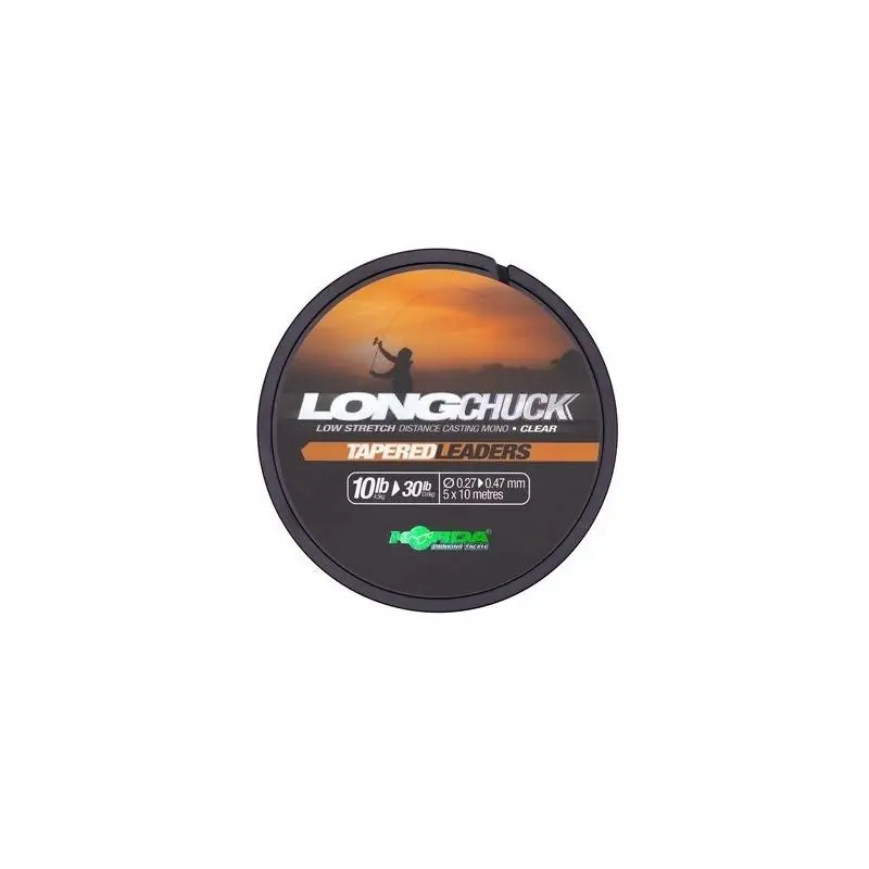 Satisfait Ou Remboursé KORDA LONG CHUCK TAPERED LEADERS 10-30lb/4.5-13.6kg/0.27-0.47mm/5x10m