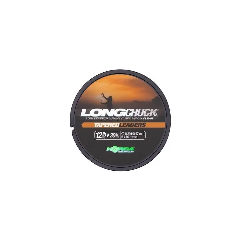 KORDA LONG CHUCK TAPERED LEADERS 12-30lb/5.4-13.6kg/0.30-0.47mm/5x10m Offre Limitée