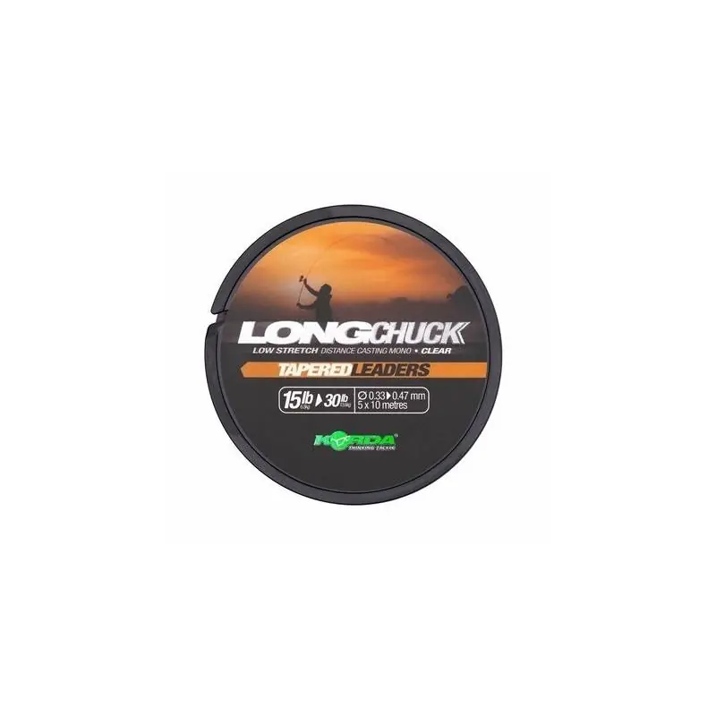 Dernière Chance KORDA LONG CHUCK TAPERED 15-30lb/6.8-13.6kg/0.33-0.47mm/5x10m