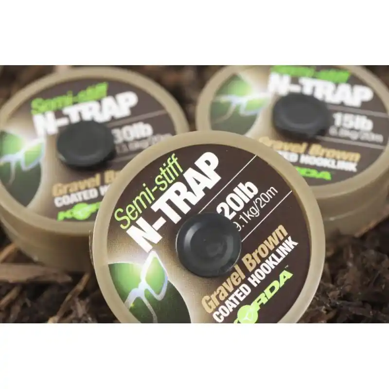 Promotion Saisonnière Korda N-Trap Semi Stiff 20lb Gravel Brown