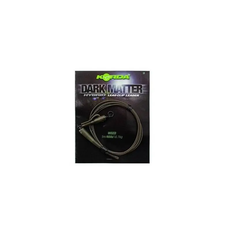 Korda Dark Matter Leader Hybrid Clip Weedy Green Jusqu'à Épuisement Des Stocks