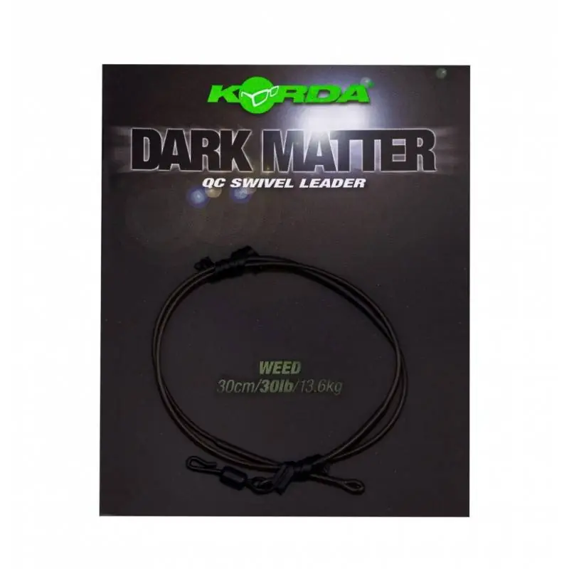 Korda Dark Matter Leader QC Swivel Weed 30lb 30cm Affaire À Saisir