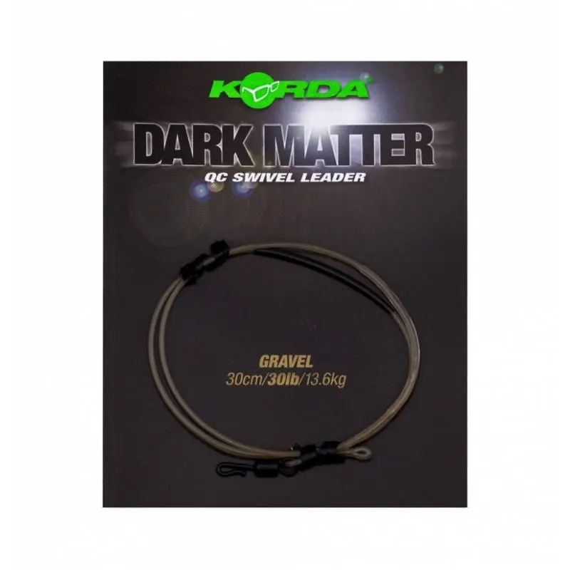 Korda Dark Matter Leader QC Swivel Gravel 30lb 30cm Vente Flash