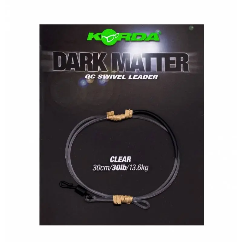 Korda Dark Matter Leader QC Swivel Clear 30lb 30cm Marque