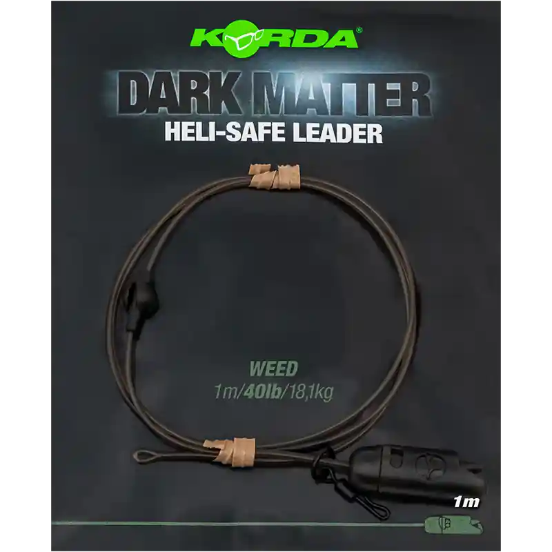 Korda Dark Matter Leader Heli Safe Weed 40lb 1m Promotion