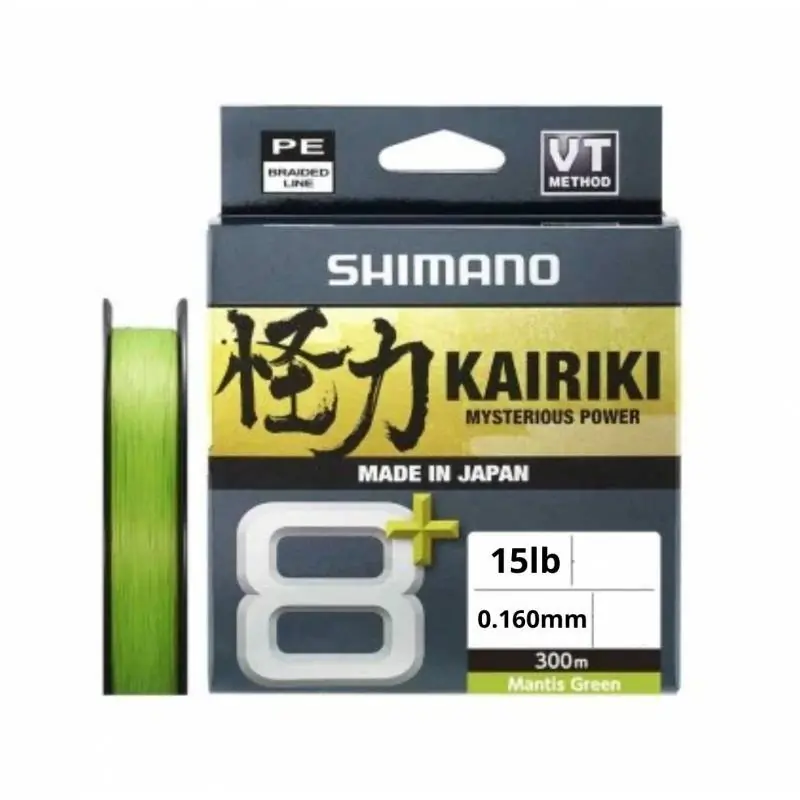 SHIMANO KAIRIKI 8+ 300M 0.16MM 6.8KG 15LB GREEN Populaire