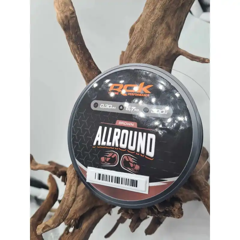 Populaire ALLROUND ROK MONOFILAMENT 300 M GREENISH BROWN 0.28 MM 5.4 KG