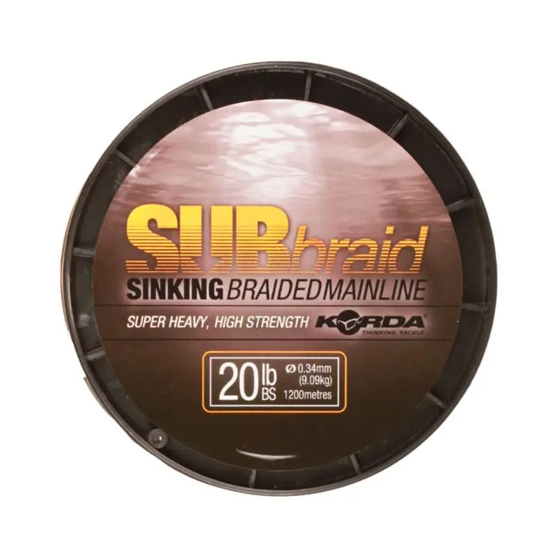Haute Qualité KORDA SUB BRAID 20LB/9.09KG/0.34MM/1200M