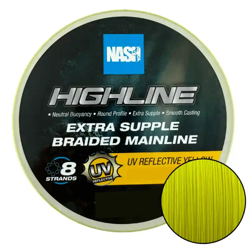 Commander Maintenant Nash Highline Extra Supple Braid UV Yellow 40lb/0.35mm 600m