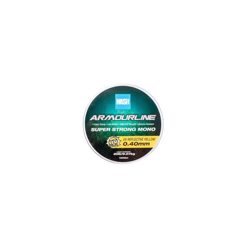 Nash Armourline Super Strong Mono UV Yellow 20lb/0.40mm 1000m Commander Vite