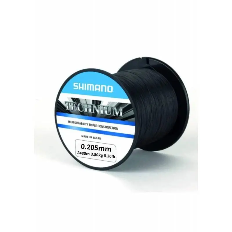 Shimano Nylon Technium Black 2480 m 0.205 mm 3.80 kg Paiement Sécurisé